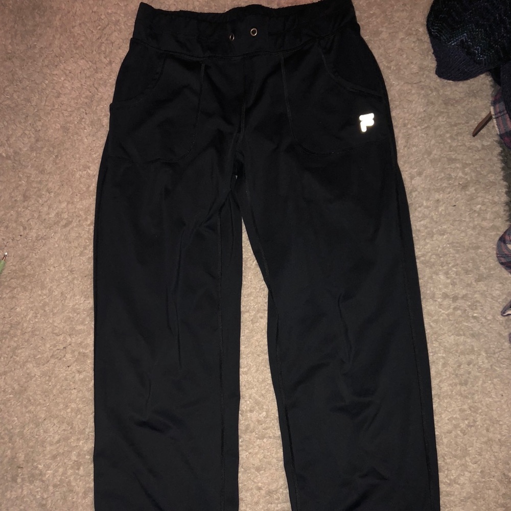 black athletic pants